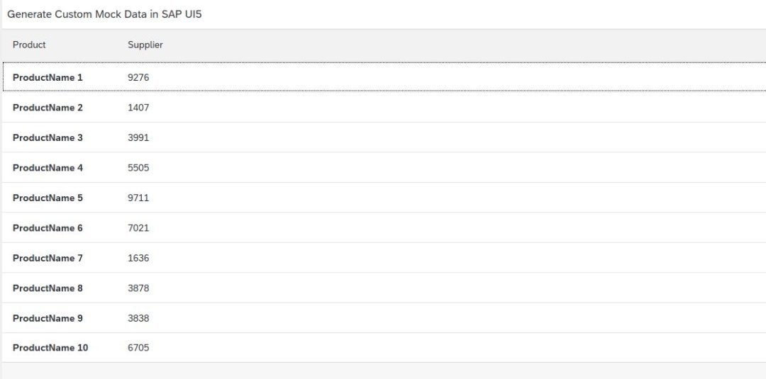 How to Generate Mock Data in UI5 - Go Coding