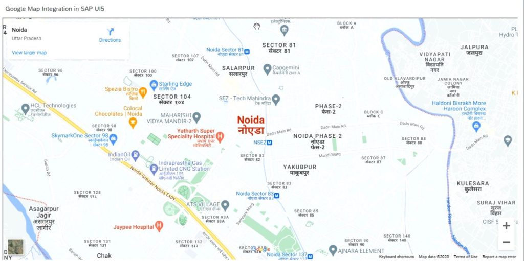 Google Maps Integration in SAP UI5 - Go Coding