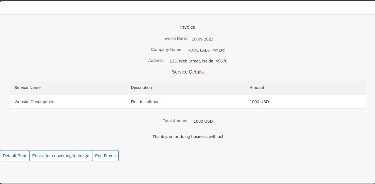 Print Full Screen in SAP UI5 - Go Coding